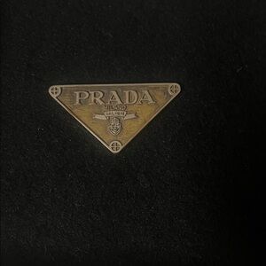 Prada Gold Triangle Logo Authentic “make into a necklace”